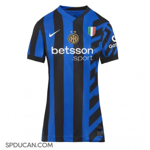 Zenski Nogometni Dres Inter Milan Domaci 2024-25 Kratak Rukav